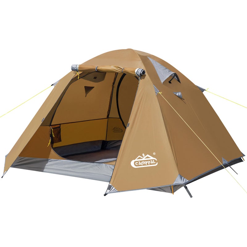 Camppal 2-3 Person Backpacking Tent, Waterproof Windproof 4 Season Tent for Camping, Easy Setup 2 Person Tent for Backpacking, Hiking, Hunting, Motor Cycling & Biking - Image 1